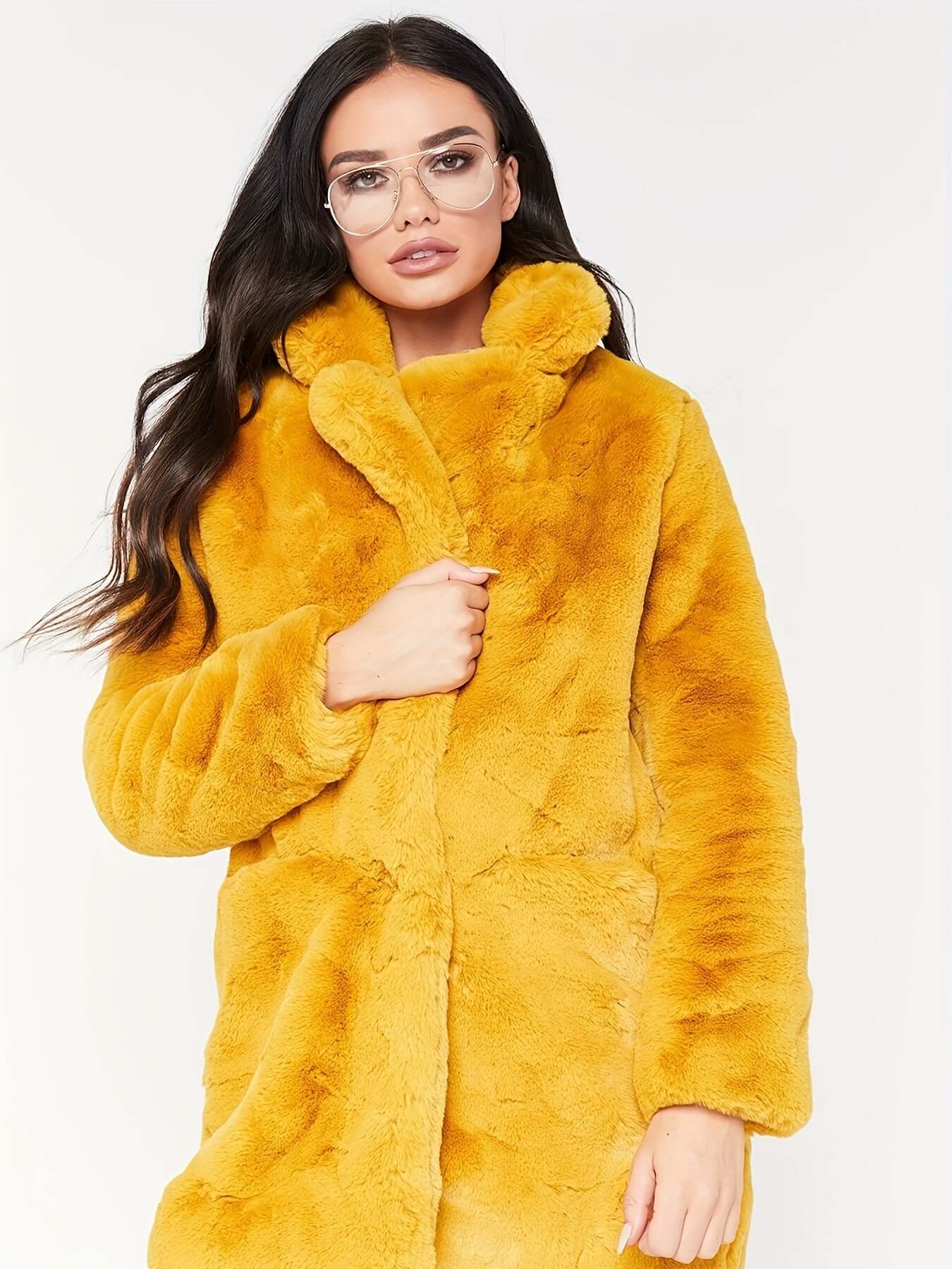 Winter Warm Plush Loose Coat, Casual Long Sleeve Fashion Teddy Outerwear, Women's Clothing